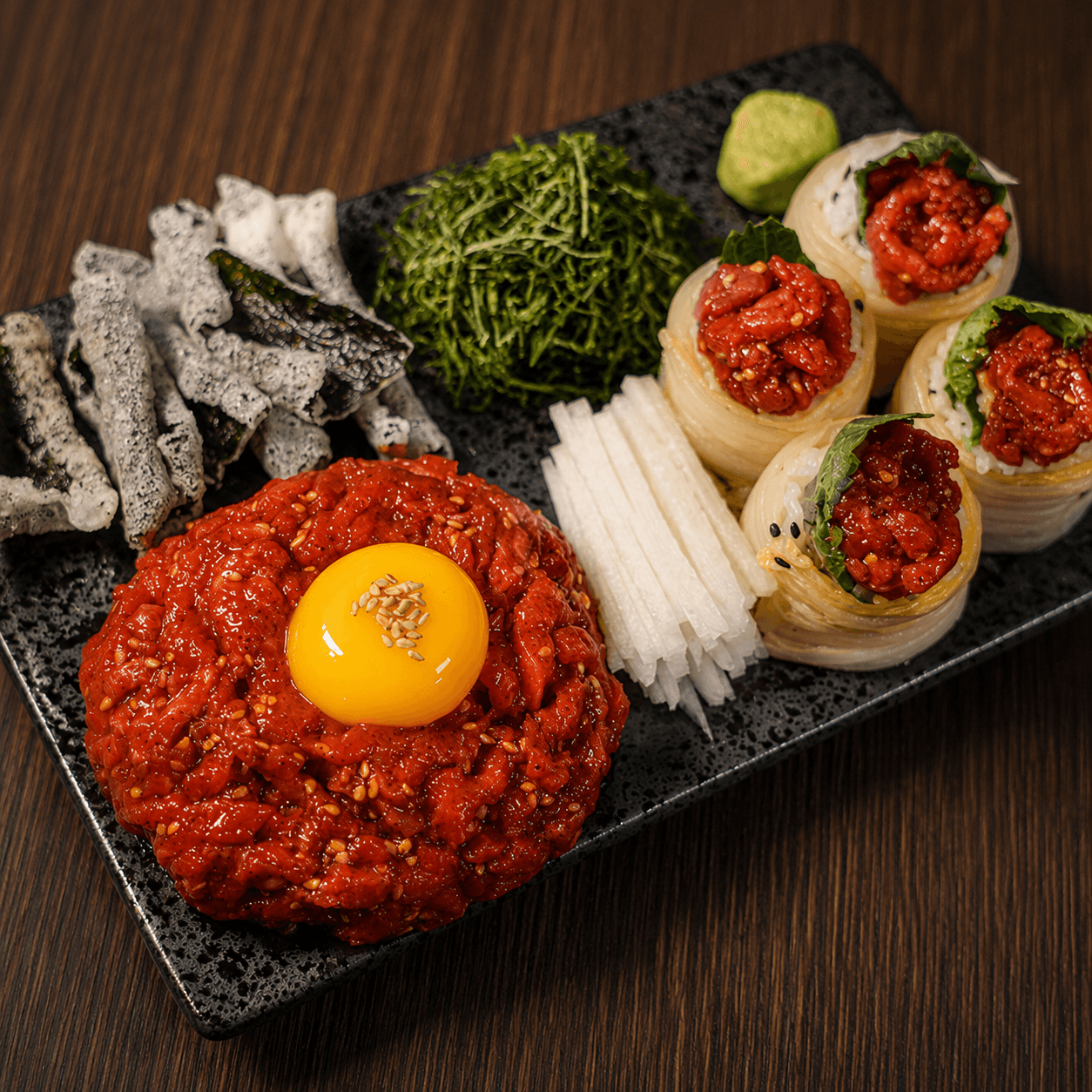 赤い味のユッケ