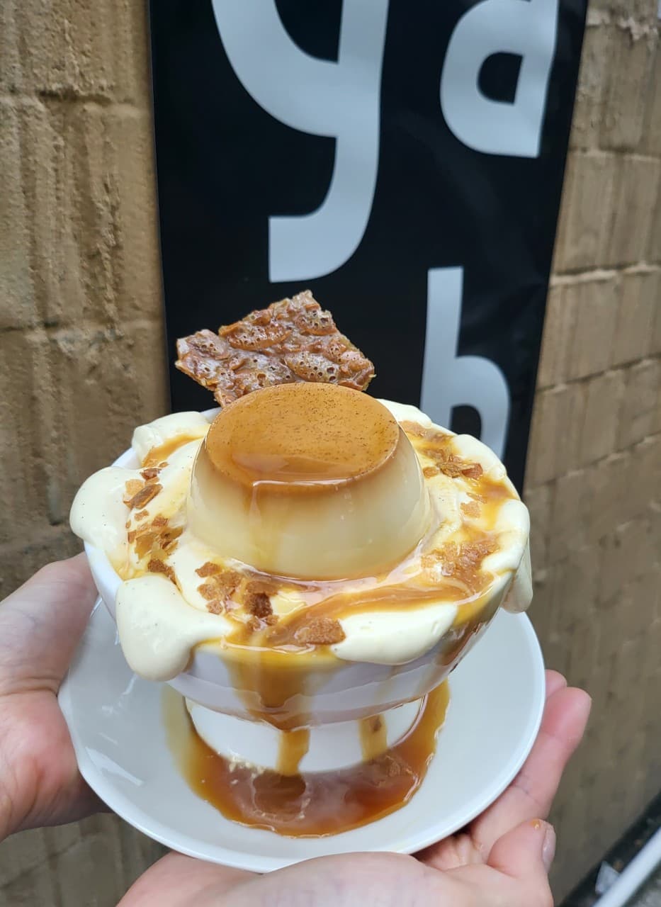 プリンかき氷 (Pudding Bingsu)