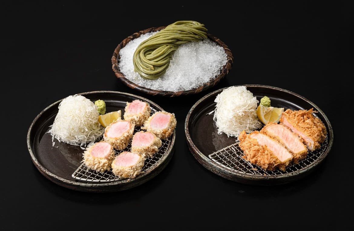 Aセット : ヒレ・ロースとんかつ＋ざるうどん