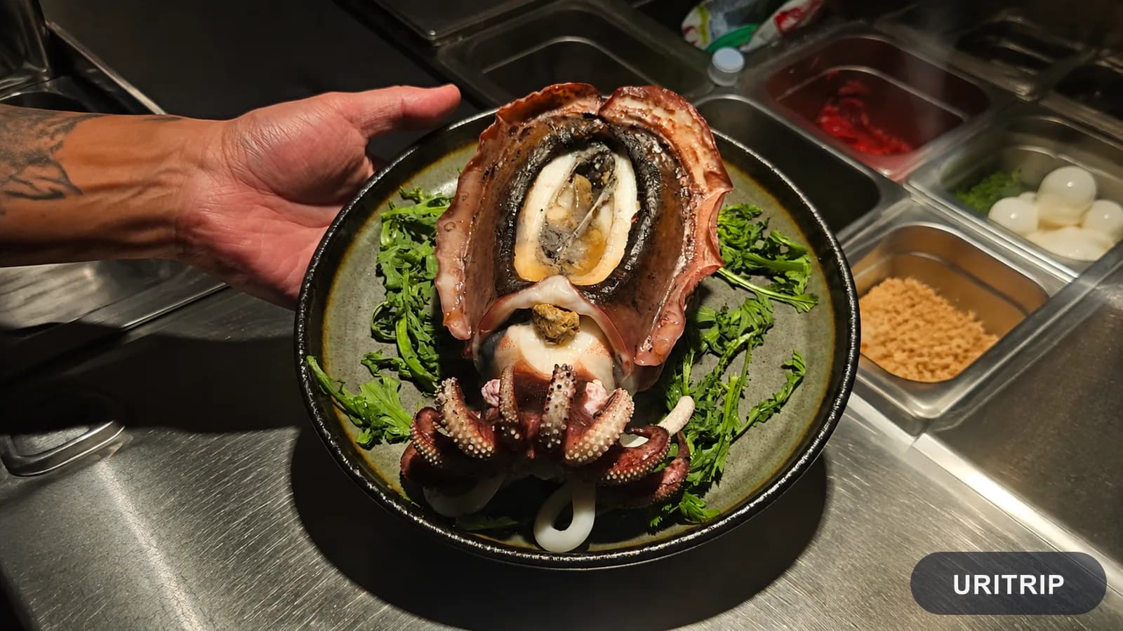 イカの丸ごと蒸し