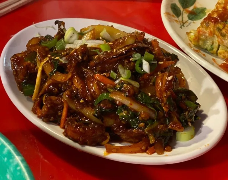 ヌタウナギの炒め物