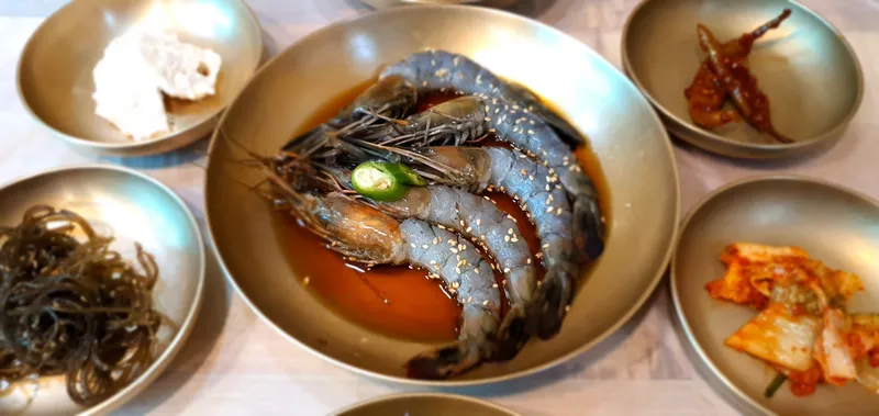 エビの醤油漬け定食