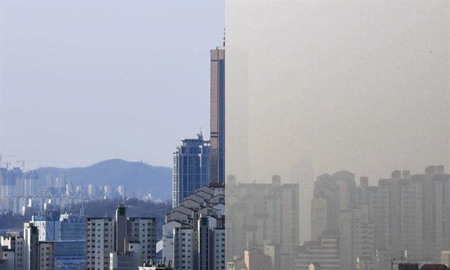 PM2.5 韓国「非常に悪い」ソウル市民に注意呼びかけ