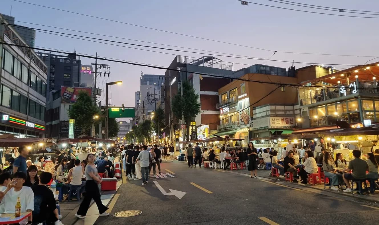 韓国のポジャンマチャが集まる場所 !