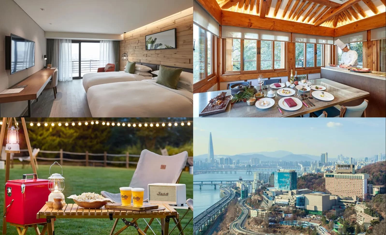 アチャ山の中腹に位置するため、四季の移り変わりを感じながら漢江ビューまで楽しめる