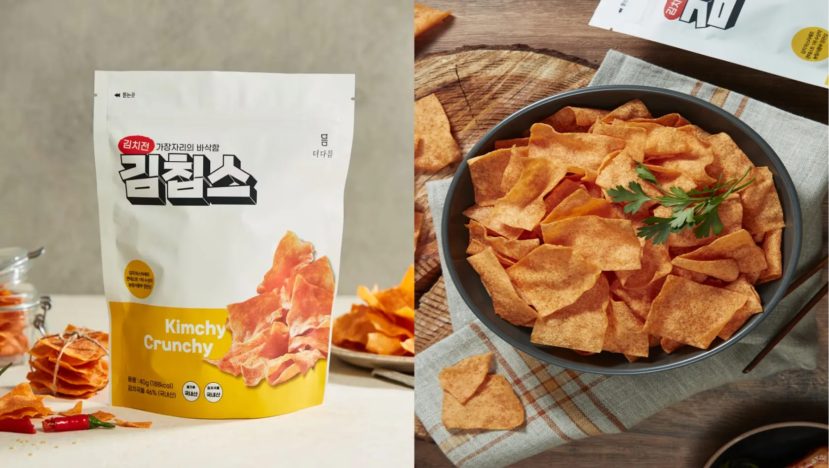 キムチ風ではなく本物のキムチ入り。クリームチーズやマヨネーズとの相性も抜群 !