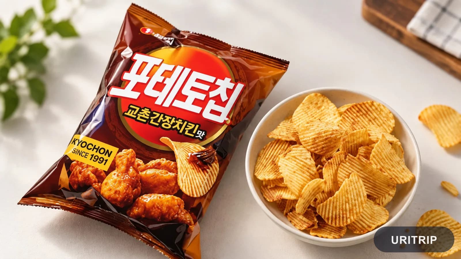 6.ポテトチップ キョンチョン醤油チキン味で韓国らしいフレーバーを楽しもう