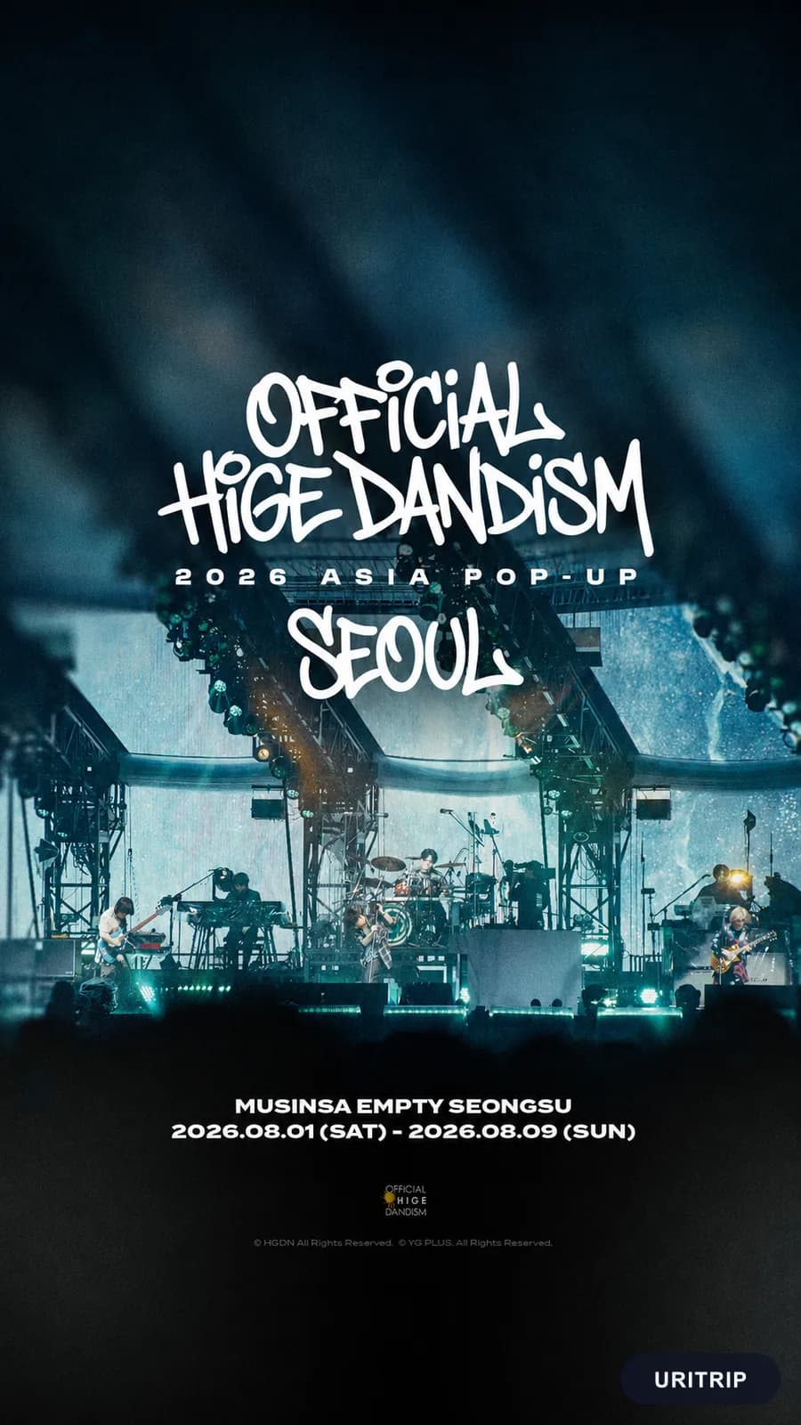 Official髭男dism ASIA POP-UP in Seoul | URITRIP Official髭男dism ASIA POP-UP in Seoul | URITRIP