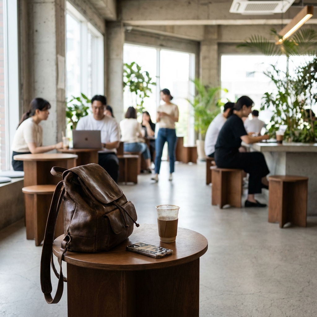 入店したら、まずは席を確保